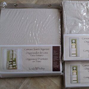 3- Canvas Hanging Closet Organizers (New)